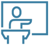presenting at whiteboard icon